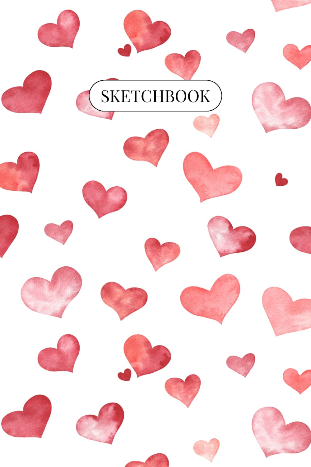 Watercolour Hearts Sketchbook (Compact): 110 Blank Pages | 6 in x 9 in / 15.24 cm x 22.86 cm | Matte Paperback Cover baixar o livro de graça