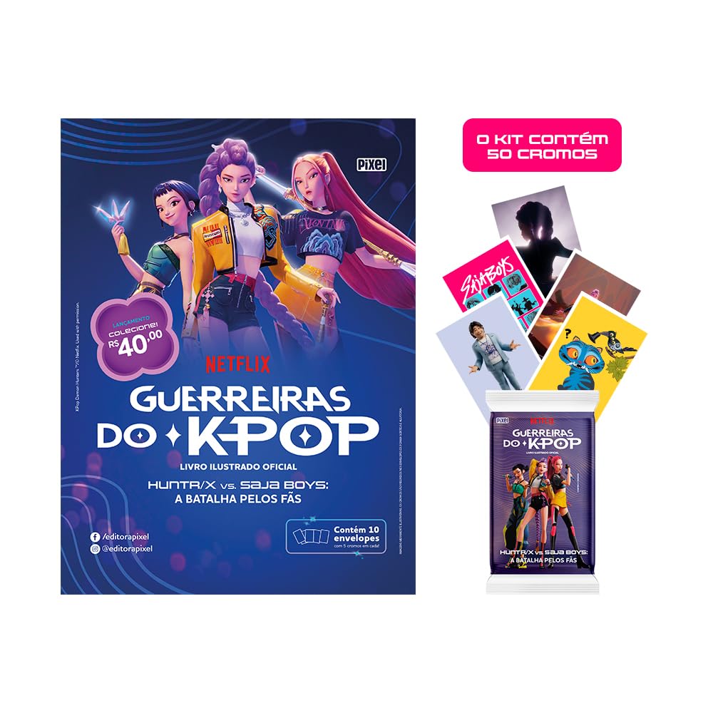 capítulo por capítulo baixar Kit de 10 envelopes com 50 cromos do Livro Ilustrado Oficial Guerreiras do KPop