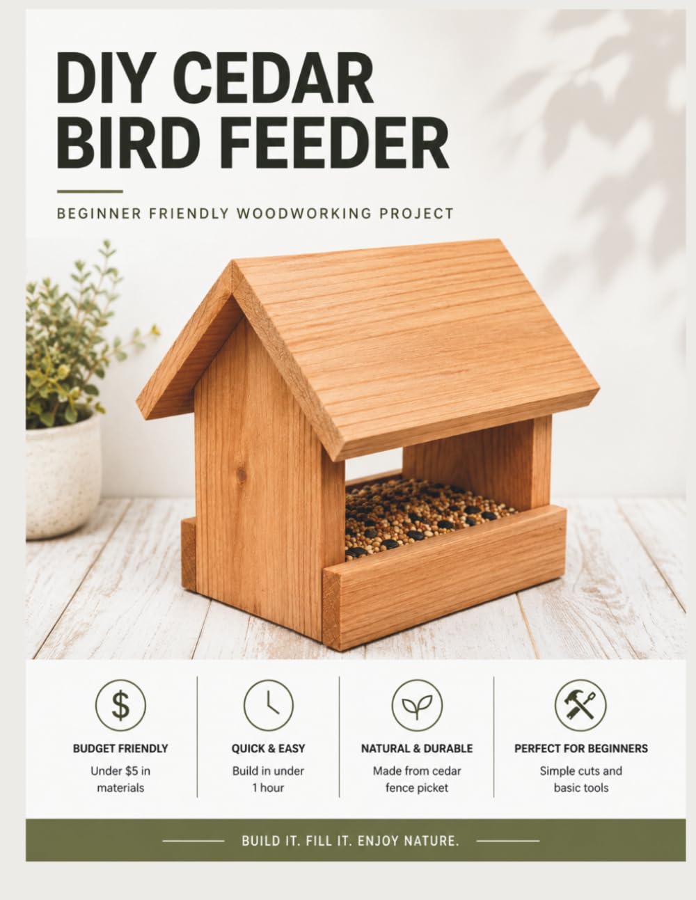 DIY Cedar Bird Feeder: Beginner Friendly Woodworking Project | Easy DIY Plans For Backyard Bird Lovers baixar o livro de graça