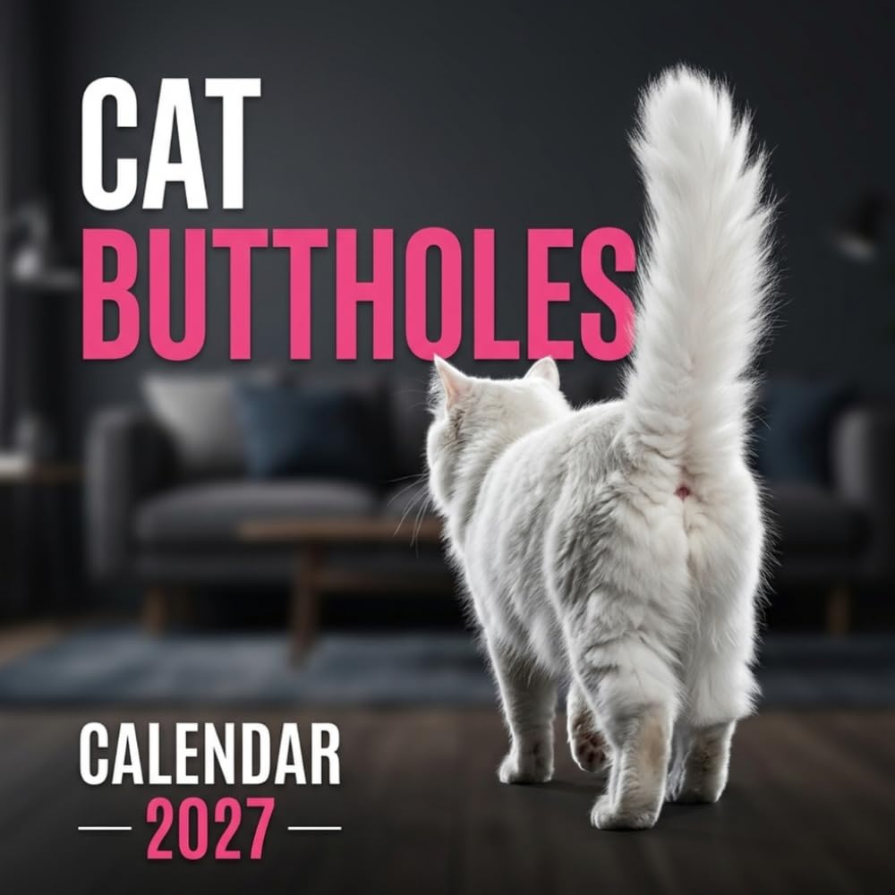 Cat Buttholes Calendar 2027: Funny Feline Rear Views