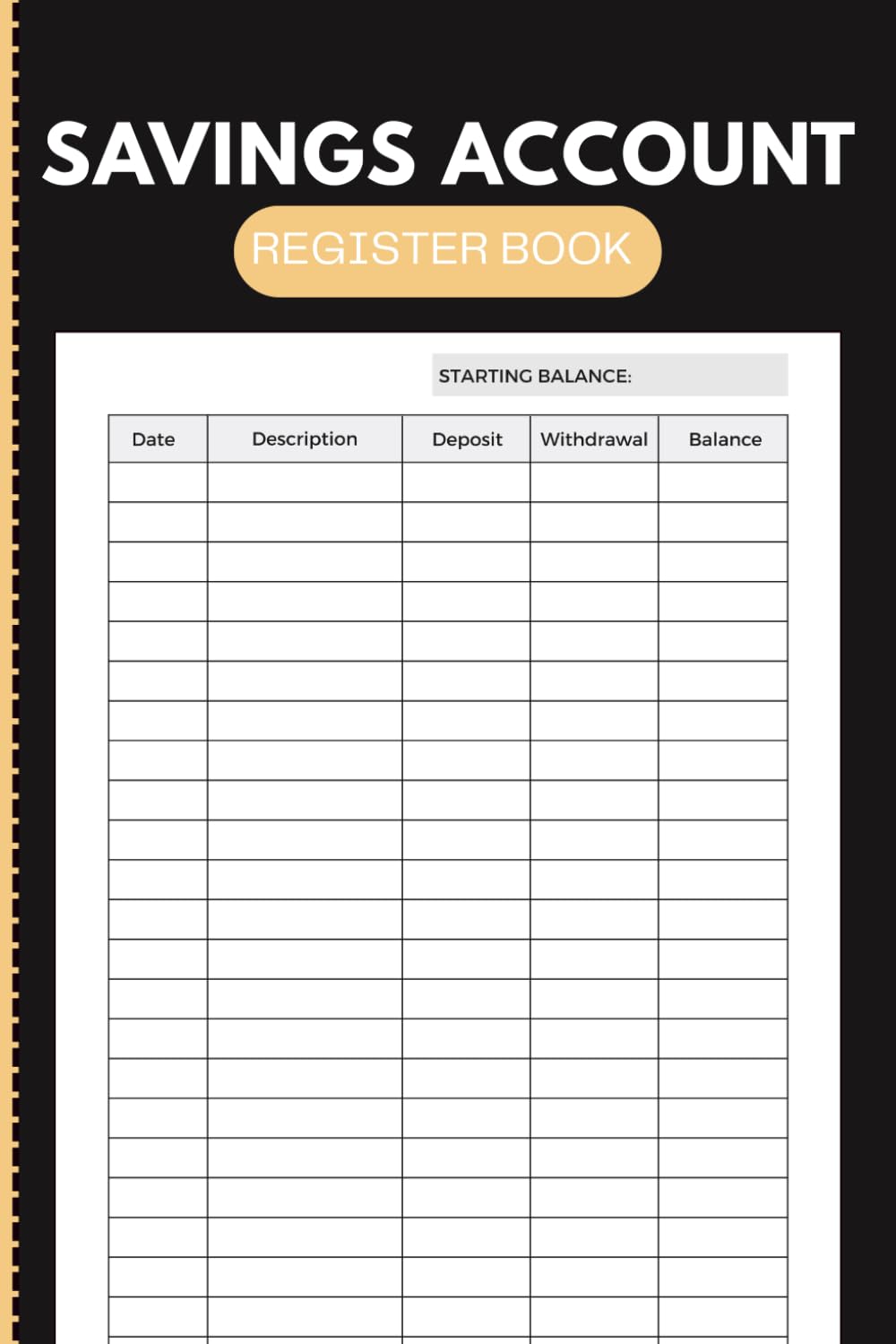 capítulo por capítulo baixar Savings Account Register Book: Personal Finance Ledger for Recording Deposits, Withdrawals, Transaction Details and Running Balances for Families and Individual Savers