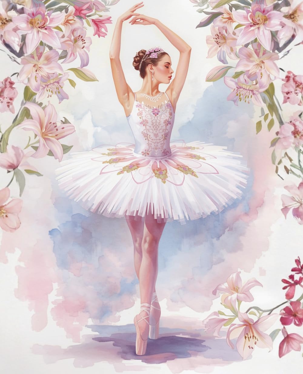 ler totalmente Ballerina Notebook: Pink Lily Frame Lined Journal for Dancers and Ballet Lovers: Glossy cover, 110 lined pages, 7.5" x 9.25”