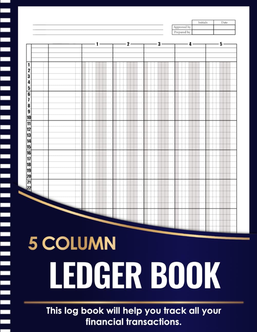 5 Column Ledger Book: Log Book for Bookkeeping and Accounting | Personal Finance and Small Business: 120 Pages baixar livro de graça