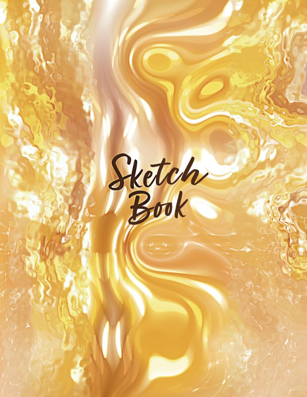 Sketch Book: Soft Liquid Gold Flow: Blank Sketchbook, 8.5 x 11 in, 120 Pages for Drawing, Sketching, Painting and Doodling baixar o livro de graça