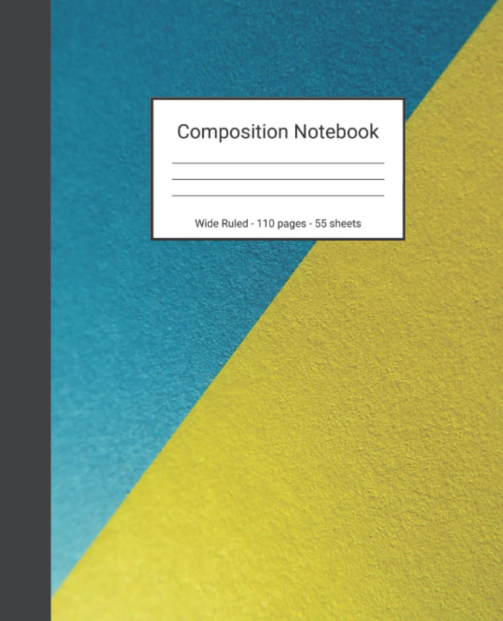 Composition Notebook: Wide Ruled Paper Notebook Journal - Yellow And Blue Surface - Blank Wide Lined Workbook baixar livro de graça