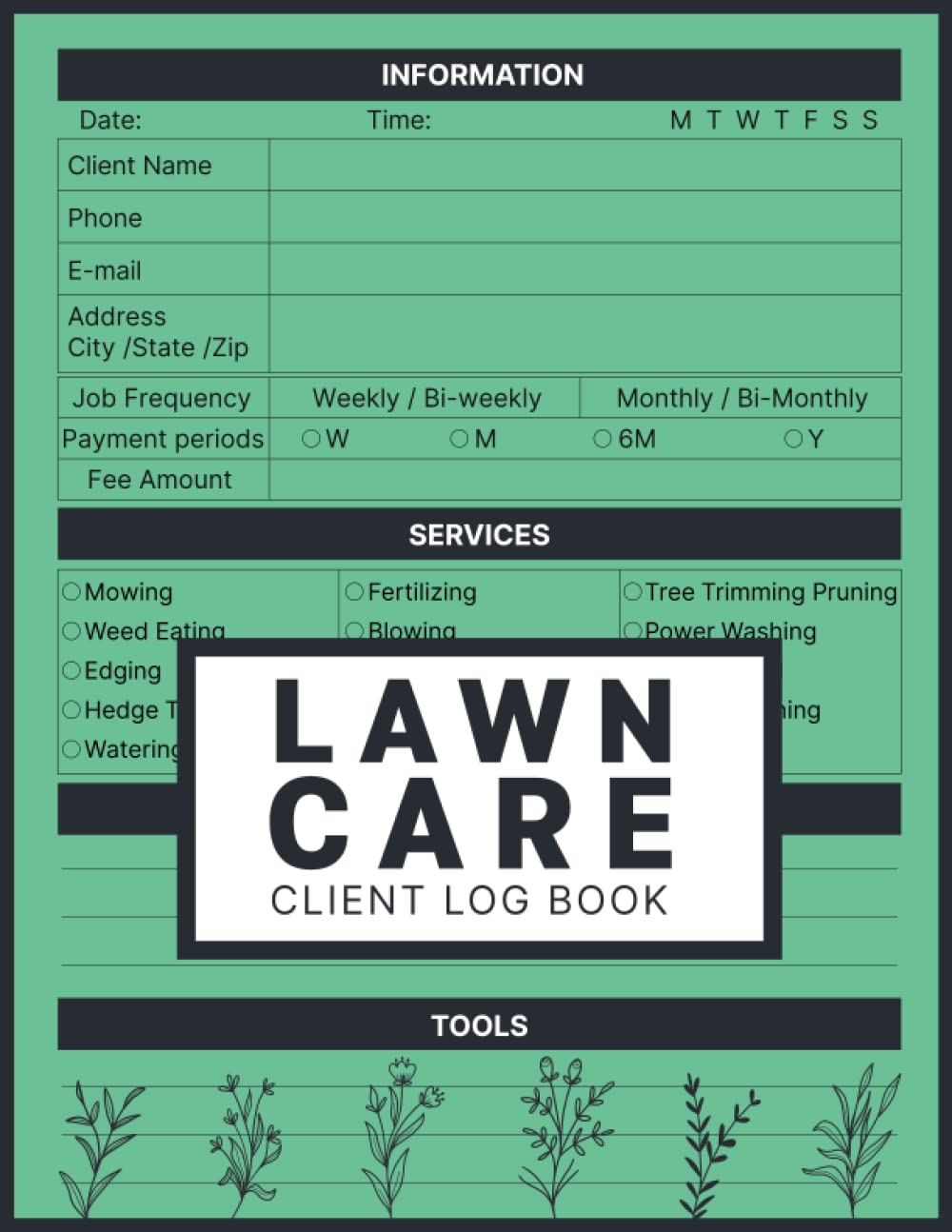 ler totalmente Lawn Care Client Log Book: Simplify Your Lawn Service Operations: A Client Information Tracker