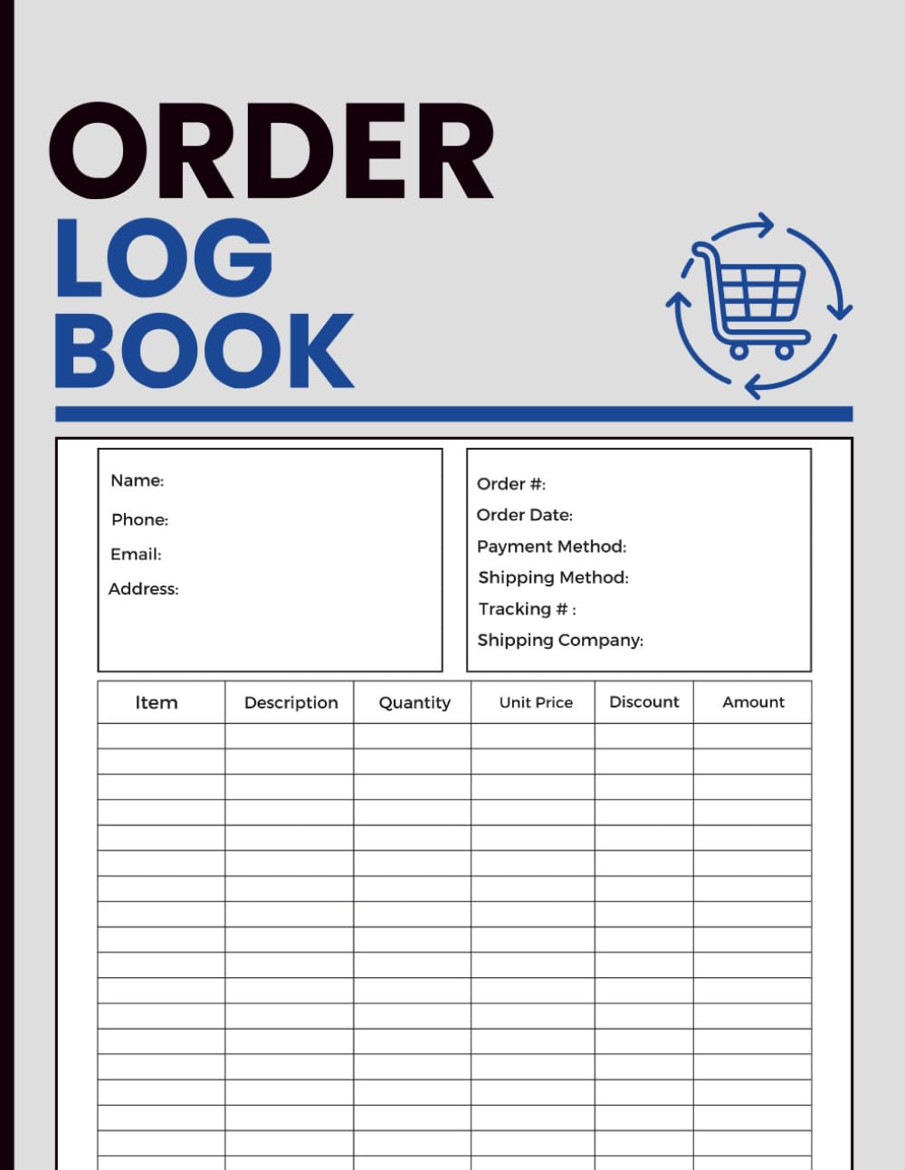 Order Log Book: Transaction Register with Customer Profiles, Itemized Purchase Entries and Delivery Monitoring Pages for Small Business Operations baixar livro de graça