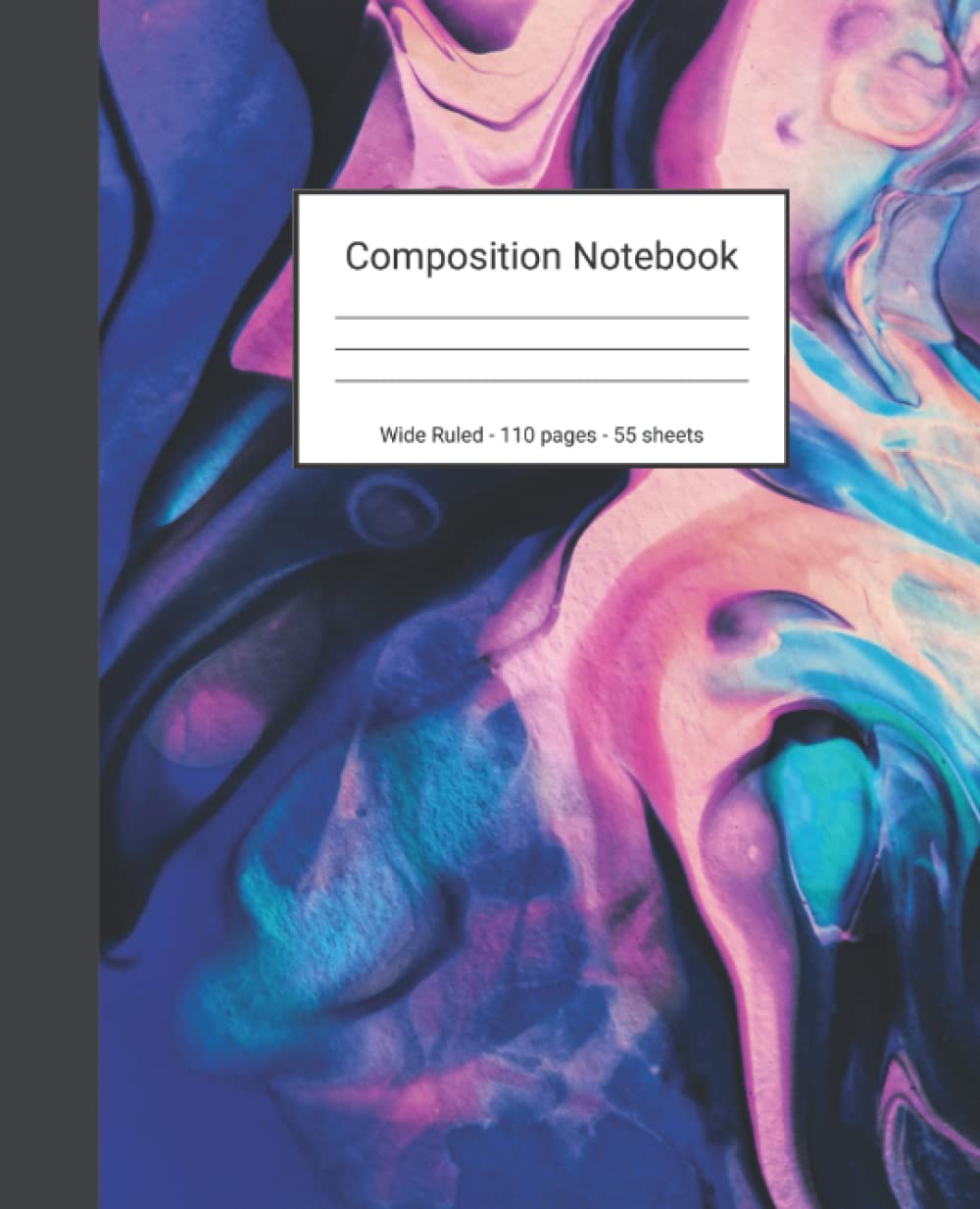 Composition Notebook: Wide Ruled Paper Notebook Journal - Blue And Pink Liquid Marble - Blank Wide Lined Workbook baixar livro de graça