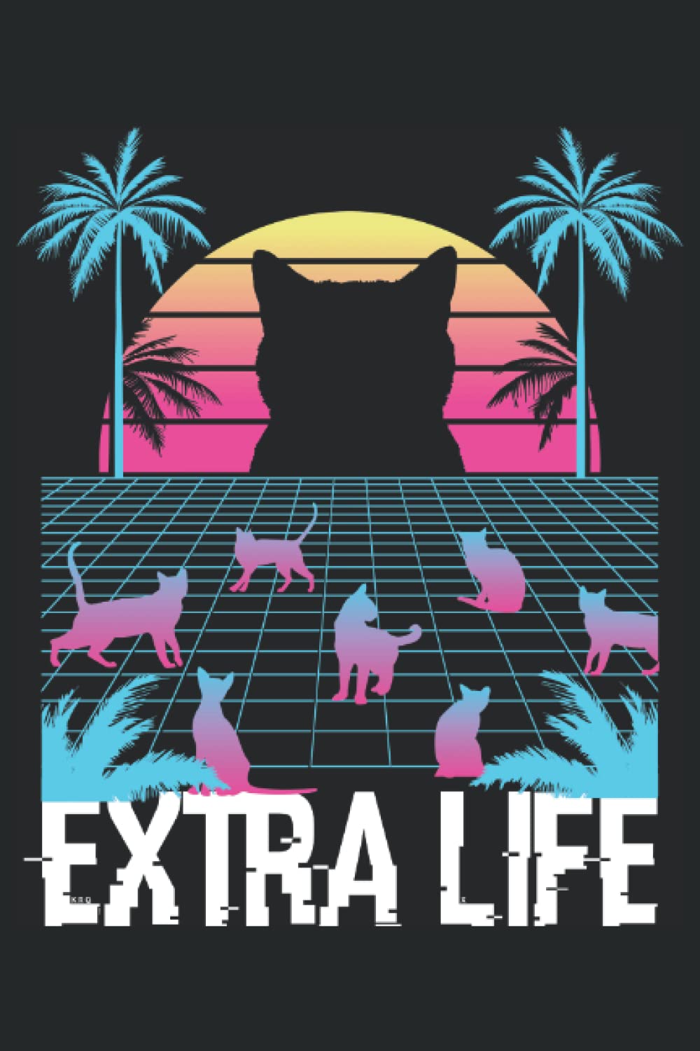 ler totalmente Extra Life Vaporwave 80s und 90s Katzen: Tagebuch & Notizbuch 120 Seiten liniertes Papier Handliches Format (15,24 × 22,86 cm entspricht ungefähr DIN A5) (German Edition)