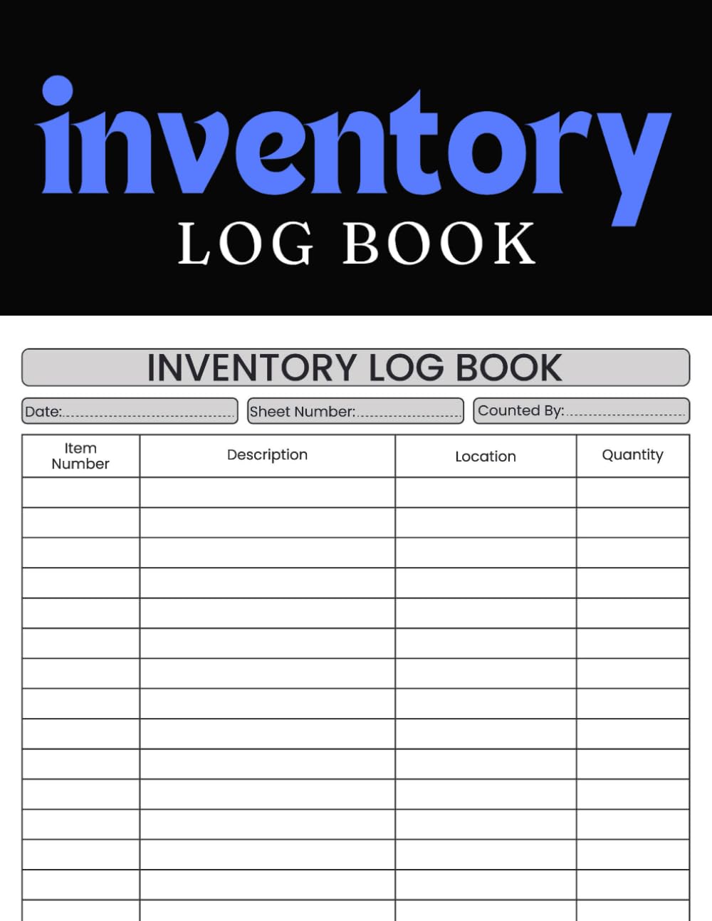 Log Book for Inventory: Business Log Notebook baixar o livro de graça