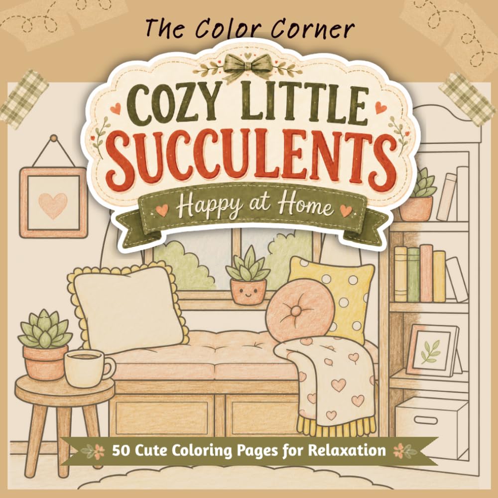 Cozy Little Succulents: HHappy at Home: A Relaxing Succulent Coloring Book for Adults with Cozy Plant Designs, Homey Scenes, and Easy Creative Pages (Cozy Little Moments) baixar o livro de graça