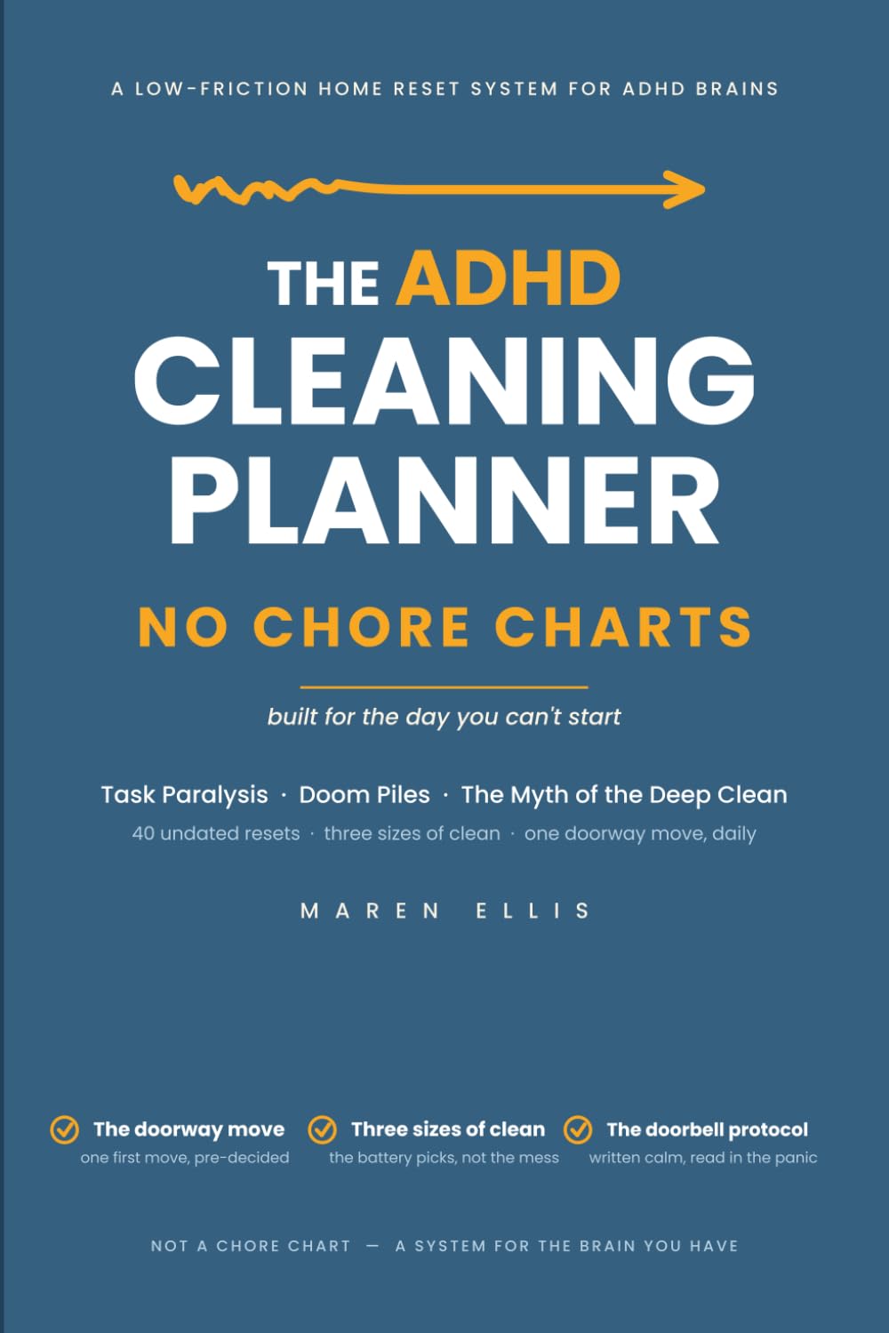 ler totalmente The Undated ADHD Cleaning Planner: The Doorway Method for Task Paralysis, Doom Piles & Homes That Restart Easily