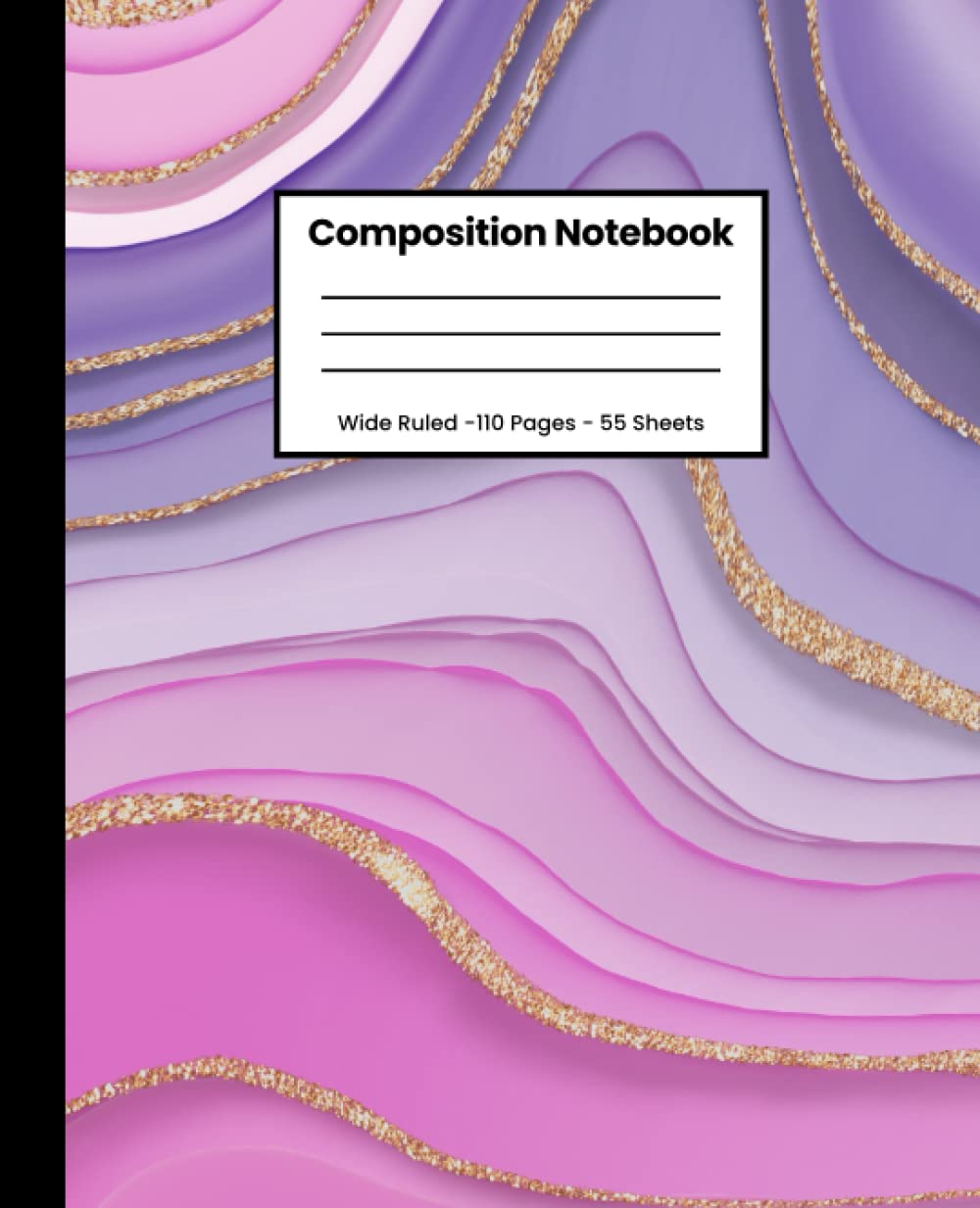 capítulo por capítulo baixar Composition Notebook Pretty Gold Purple Turquoise Liquid Marble: Wide Ruled Notebook for School, Notebook for Kids, Teens, and Adults, 110 Pages 7.5X9.25 Inches