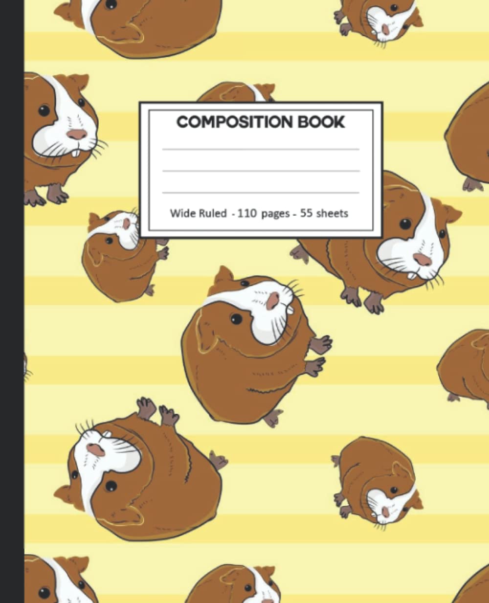 Composition Notebook: College Ruled: 110+ Lined Pages Writing Journal: Guinea pig on White. baixar livro de graça