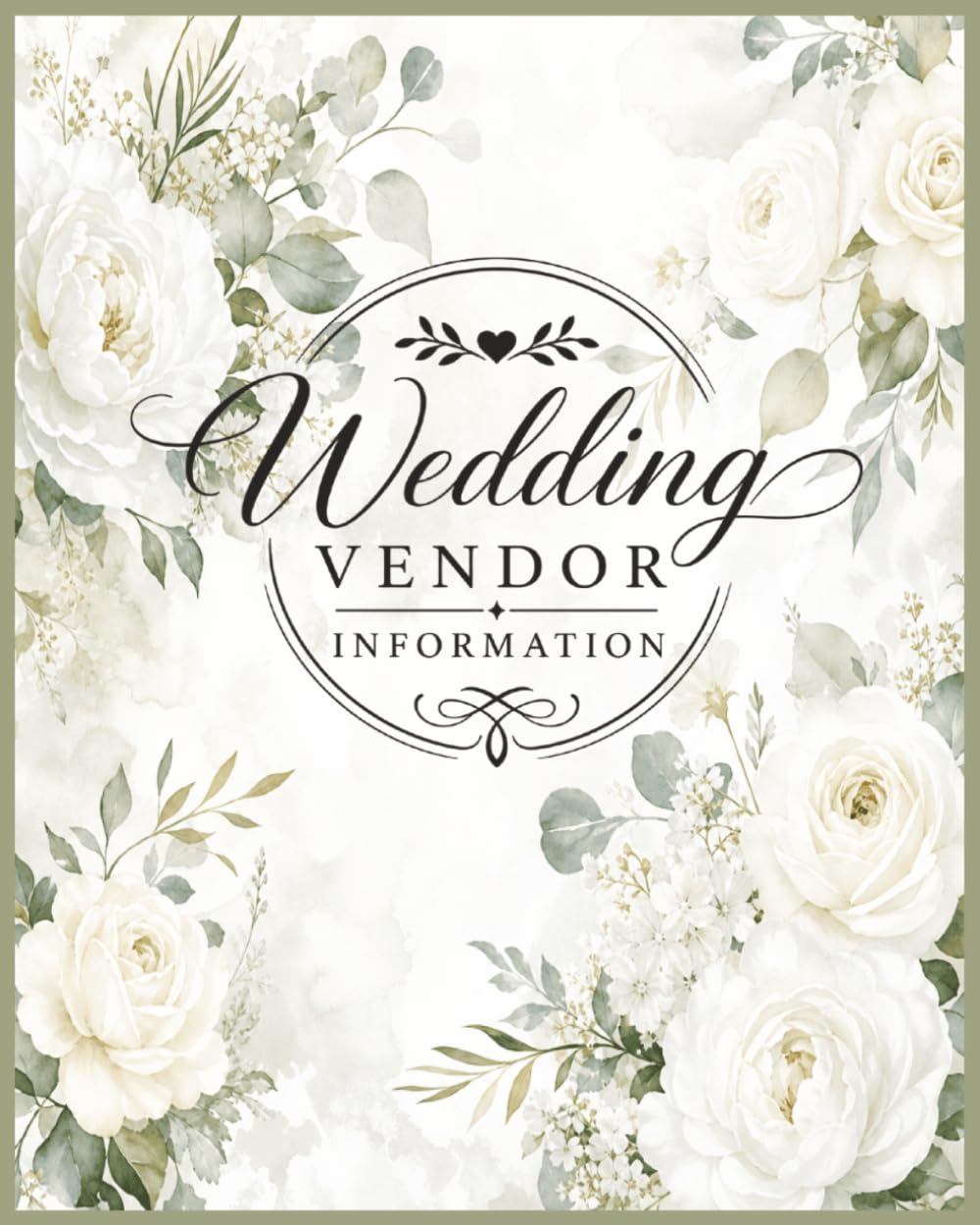 Wedding Vendor Log Information: Keep track of all vendors information in one book