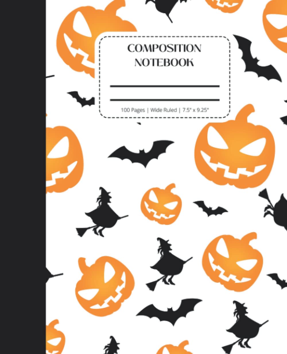 ler totalmente Halloween Composition Notebook for Kids - Wide Ruled: 100 pages, 7.5 x 9.25 inches, Trick or Treat Gift, Fun Holiday Journal for Kids, K-5th grade
