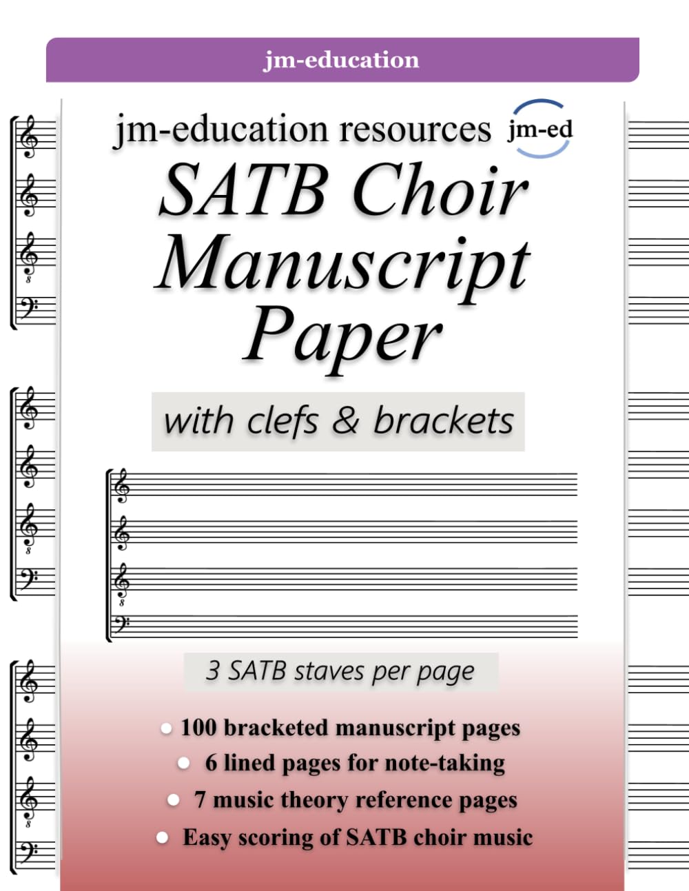 capítulo por capítulo baixar SATB Choir Manuscript Paper: with clefs & brackets