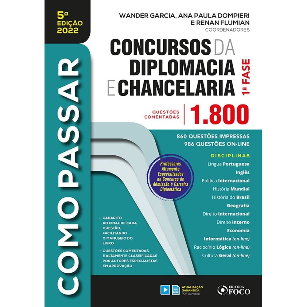 ler totalmente COMO PASSAR EM CONCURSOS DA DIPLOMACIA E CHANCELARIA - 1.800 QUESTÕES COMENTADAS - 5ª ED - 2022: 5