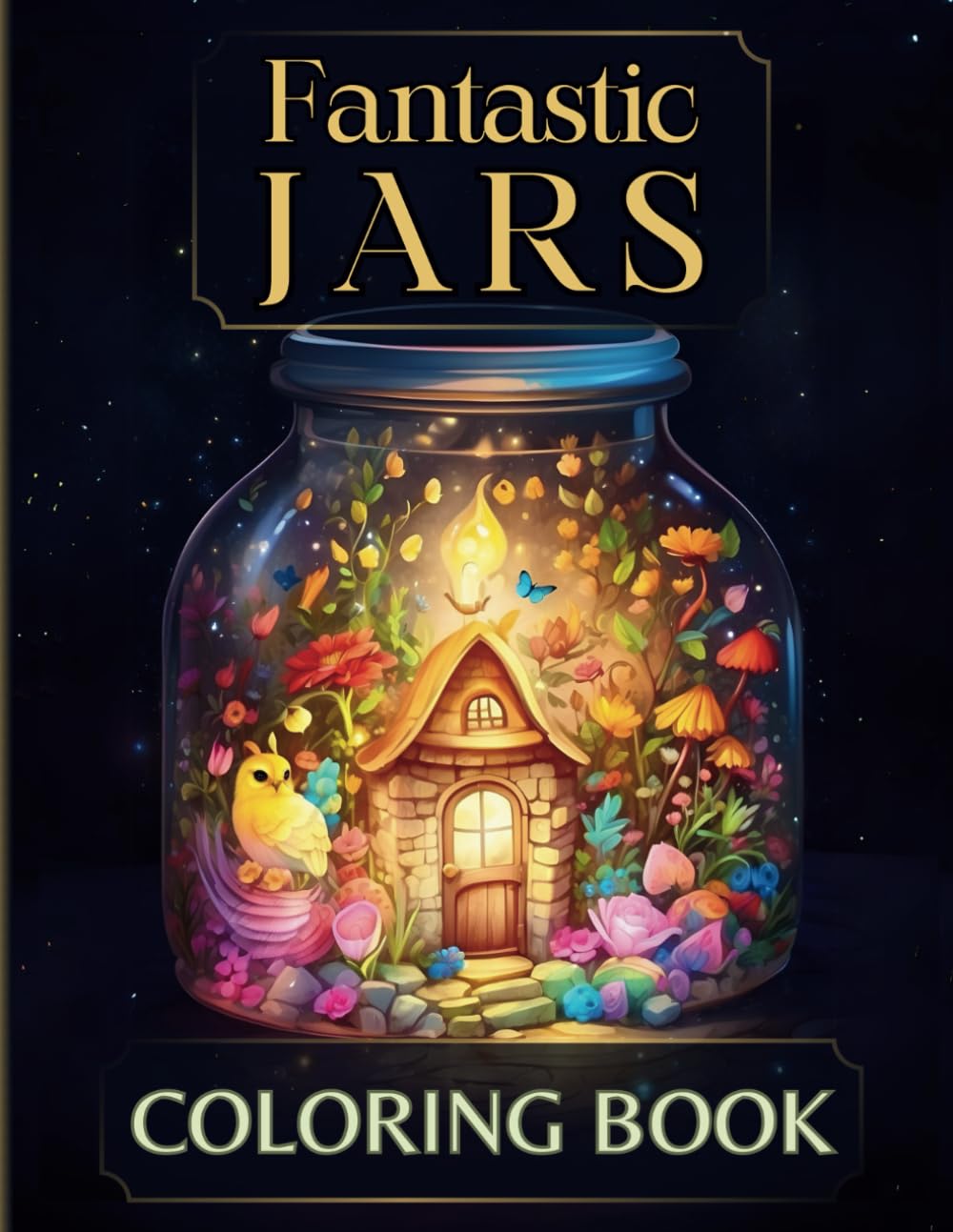 ler totalmente Fantastic Jars Coloring Book: Adults Coloring Book For Anxiety Relief and Relaxation - Embark on a Mysterious and Magic Trip