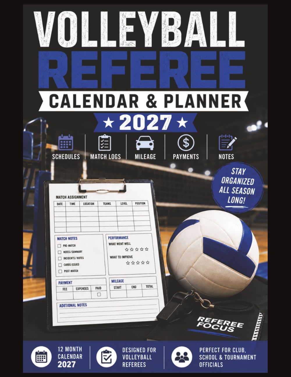 Volleyball Referee Calendar & Planner 2027