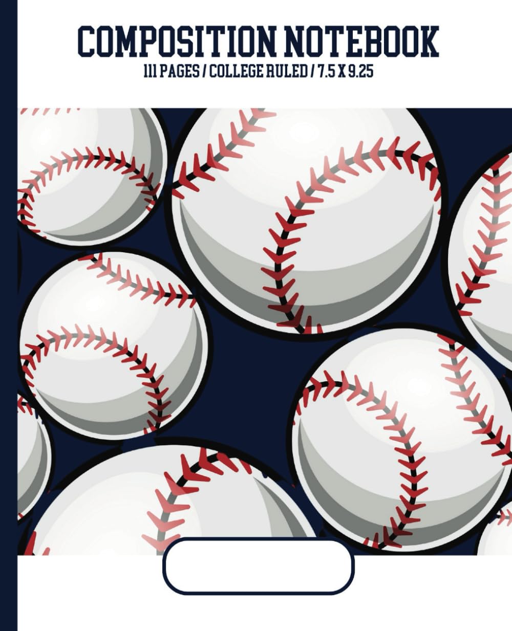 ler totalmente College Ruled Cute Composition Notebook - Baseball – Navy & White School Spirit Aesthetic: For Guys, Girls, Teens, Boys, Women, Coworkers and Back to School Essentials