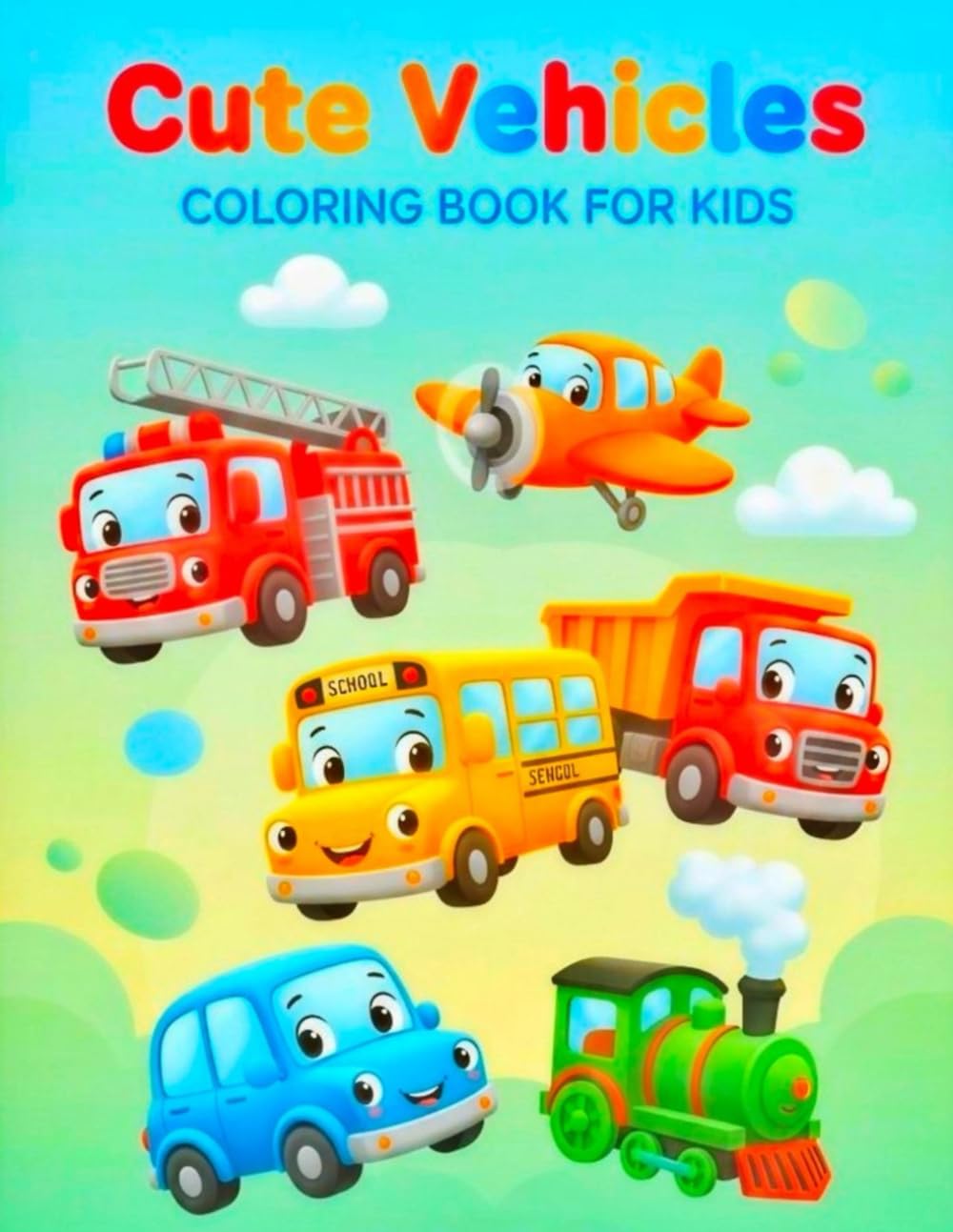 capítulo por capítulo baixar Cute Vehicles Coloring Book for Kids: Fun and Easy Cars, Trucks, Trains, Planes and More for Kids Ages 3-8