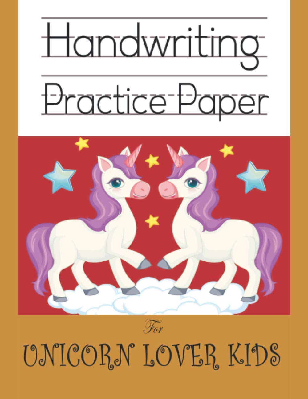 Handwriting practice paper for unicorn lover kids: Cute twin unicorn cartoon kindergarten write with the line for ABC children workbook; nifty 120 blank white pages with dotted 3 lines baixar o livro de graça