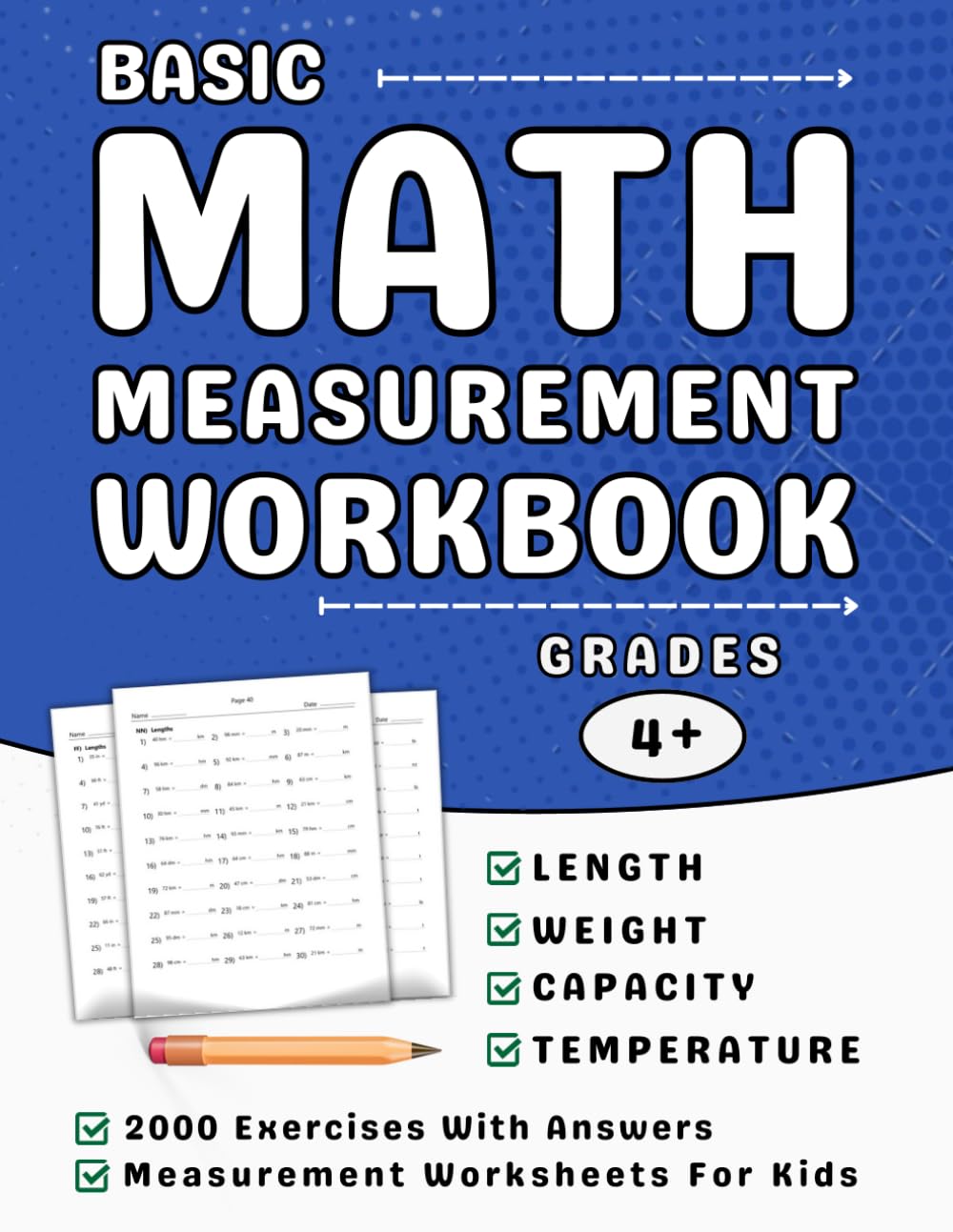 ler totalmente Basic Measurement Workbook For Grade 4+ With Length, Weight, Capacity & Temperature: Measurement Practice Workbook For Kids (Ages 9-12) With More Than 2000 Exercises With Answers