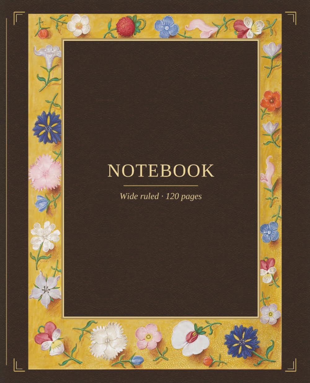 Notebook wide ruled: Vintage floral border | 120 pages baixar o livro de graça