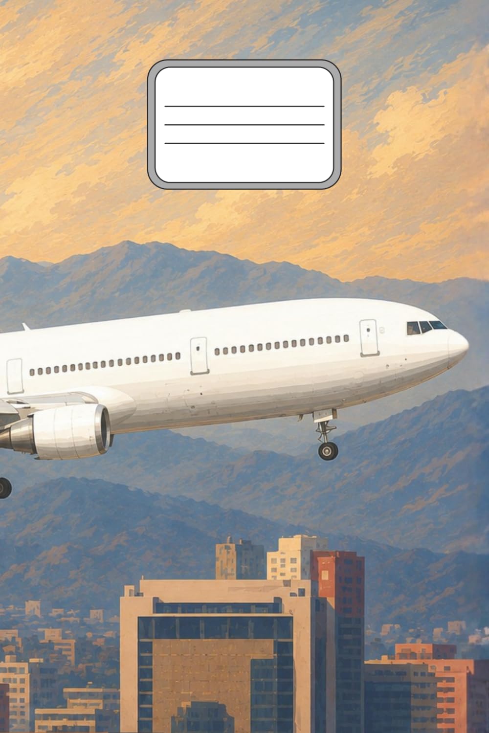 ler totalmente Airplane Notebook for Aviation Enthusiasts: College Ruled Journal | 120 Pages | 6 x 9 | Sunset Airliner Cover for Pilots, Students and Plane Lovers