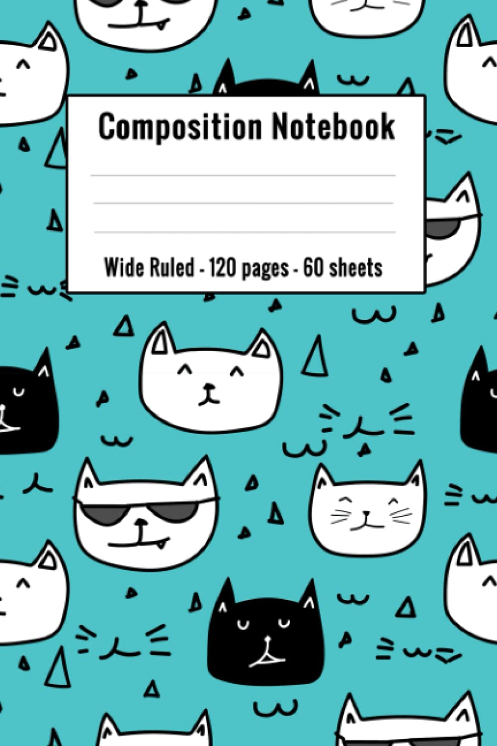 cat composition notebook wide ruled: wide ruled teacher notebook | composition notebook for girls, kids, school, students and teachers baixar o livro de graça