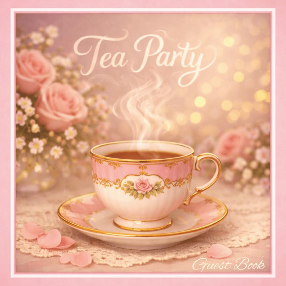 ler totalmente Tea Party Guest Book: Professional Tea Party Guest Registry with Decorative Floral Interiors