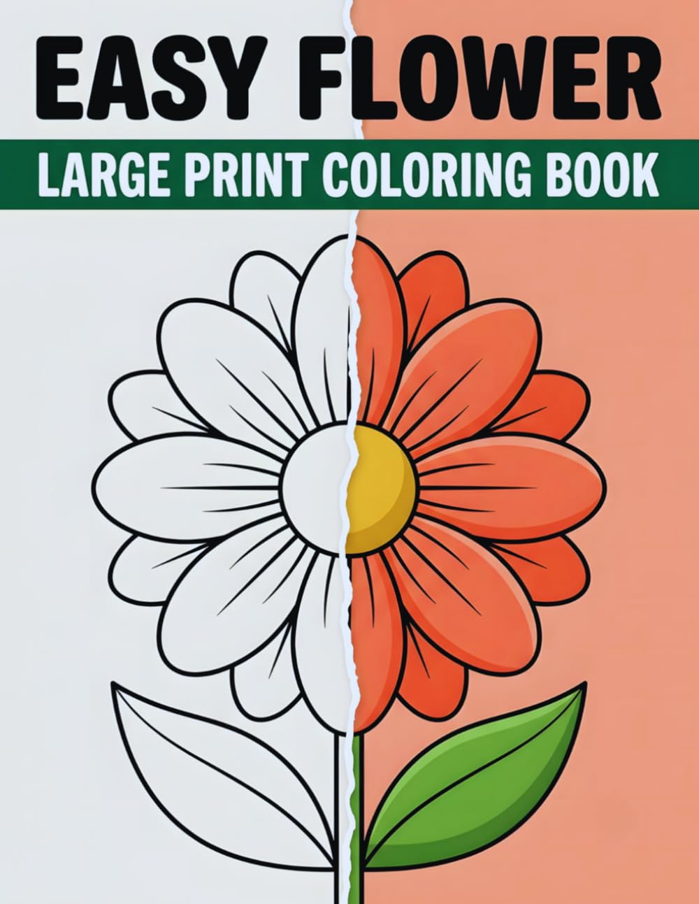 Easy Flower Large Print Coloring Book: Simple Flower Designs for Relaxation, Mindfulness and Easy Coloring baixar o livro de graça