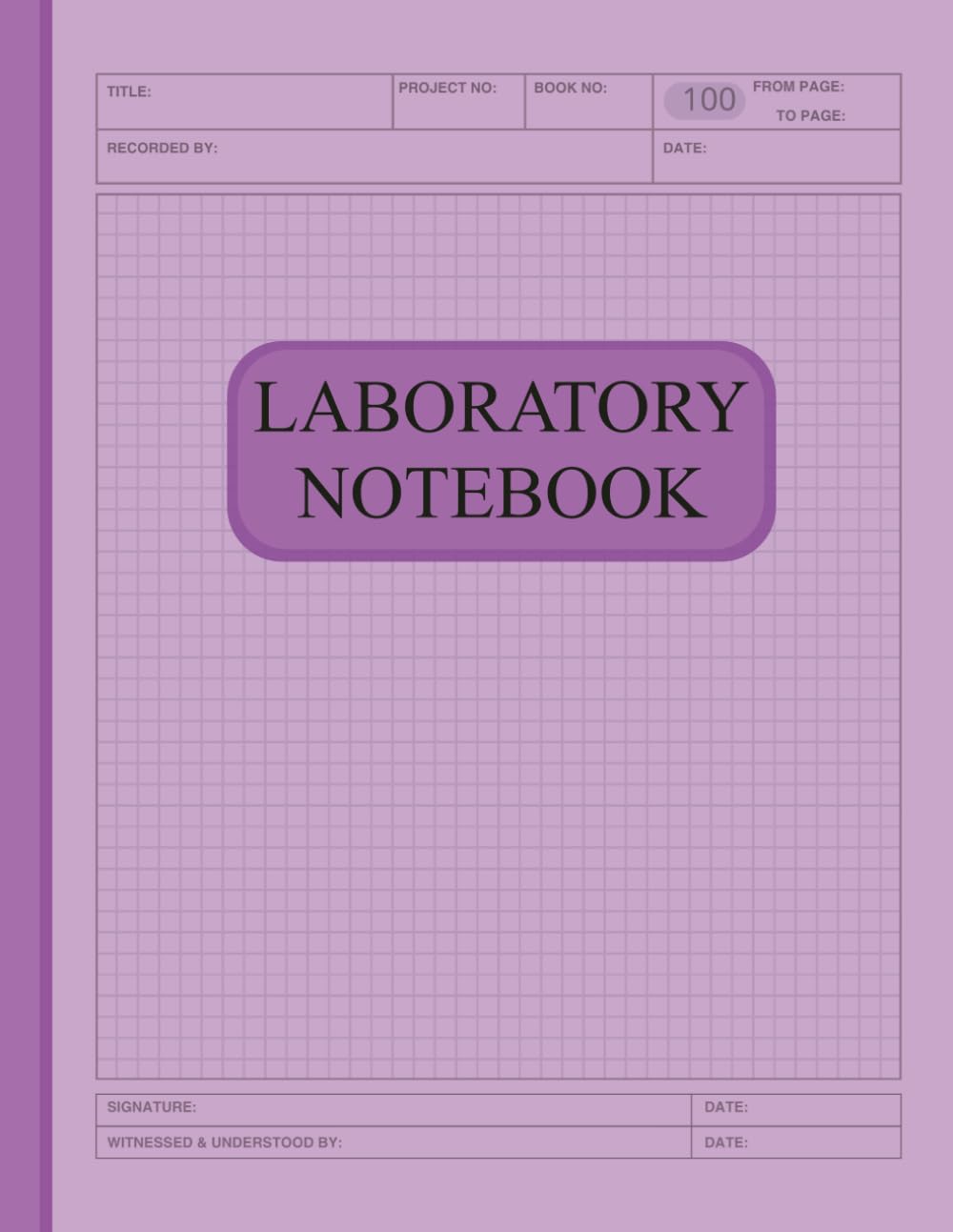 Laboratory Notebook: Purple | 5x5 Quad Ruled Grid, Numbered Pages & Table of Contents | 8.5 x 11 Lab Notebook for Students, Researchers & Scientists baixar o livro de graça
