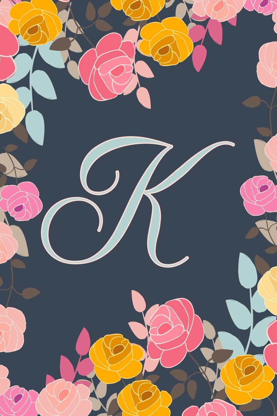 K: Letter K Dotted Matrix Notebook and Planner, Ditzy Flowers 2, Personalized Bullet Dot Grid Journal Monogram Initial, 6 x 9 baixar o livro de graça