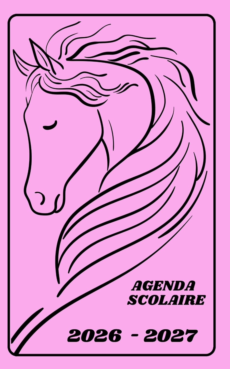 capítulo por capítulo baixar AGENDA SCOLAIRE 2026 2027 – CHEVAL ROSE: Calendrier journalier 2026 2027 | 1 jour par page | planificateur pour élève, élémentaire, collégien, lycée et étudiant | Couverture animaux (French Edition)