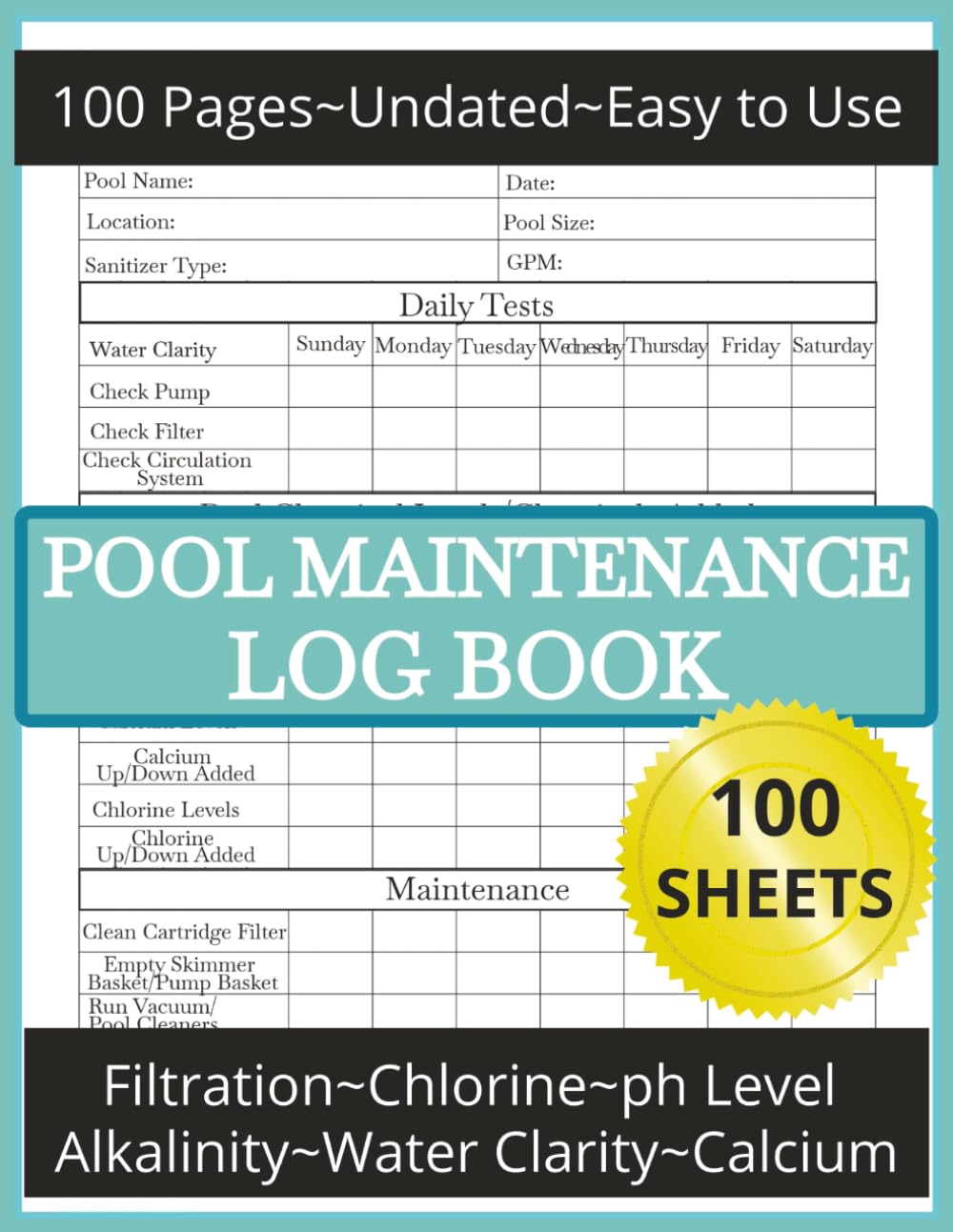 capítulo por capítulo baixar Pool Maintenance Log Book: A Simple to Use Swimming Pool Care Book with a Checklist Guide for Your Pool Service Business, Homeowners and Hotels
