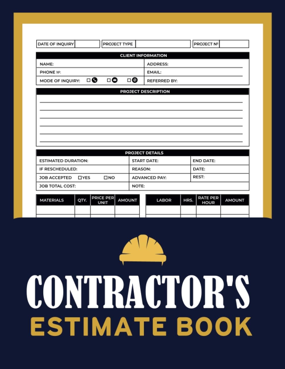 ler totalmente Contractor's Estimate Book: Job estimate Quote form With Client Details Contact Log & Dot Grid Diagram Sheets For Taking Measurements & Inspection,... Organizer for Projects With Numbered Pages