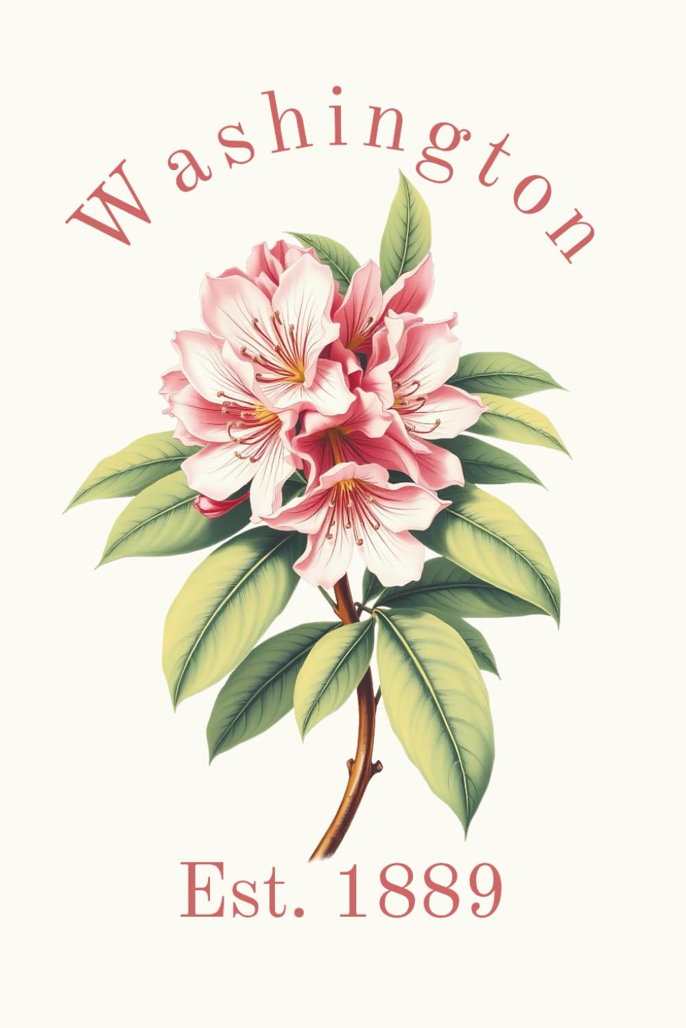 Washington State Flower, Coast Rhododendron (Rhododendron macrophyllum) Journal, Notebook, Gift for Nature Lovers, Girls, Teens, Young Adults, Women: 120 white lined pages, 6"x9" baixar livro de graça