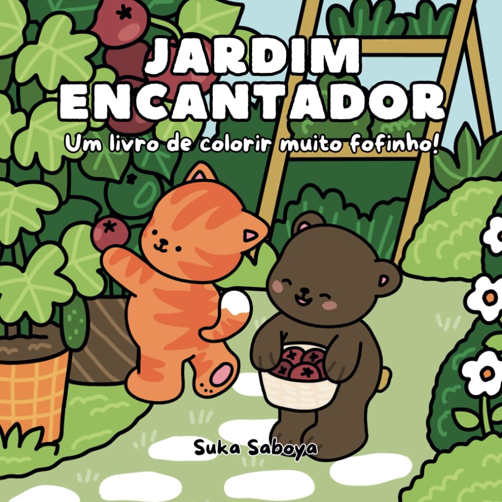 Jardim encantador: Livro de colorir para crianças e adultos. Animais fofinhos e jardins acolhedores. Português. (Portuguese Edition) baixar o livro de graça