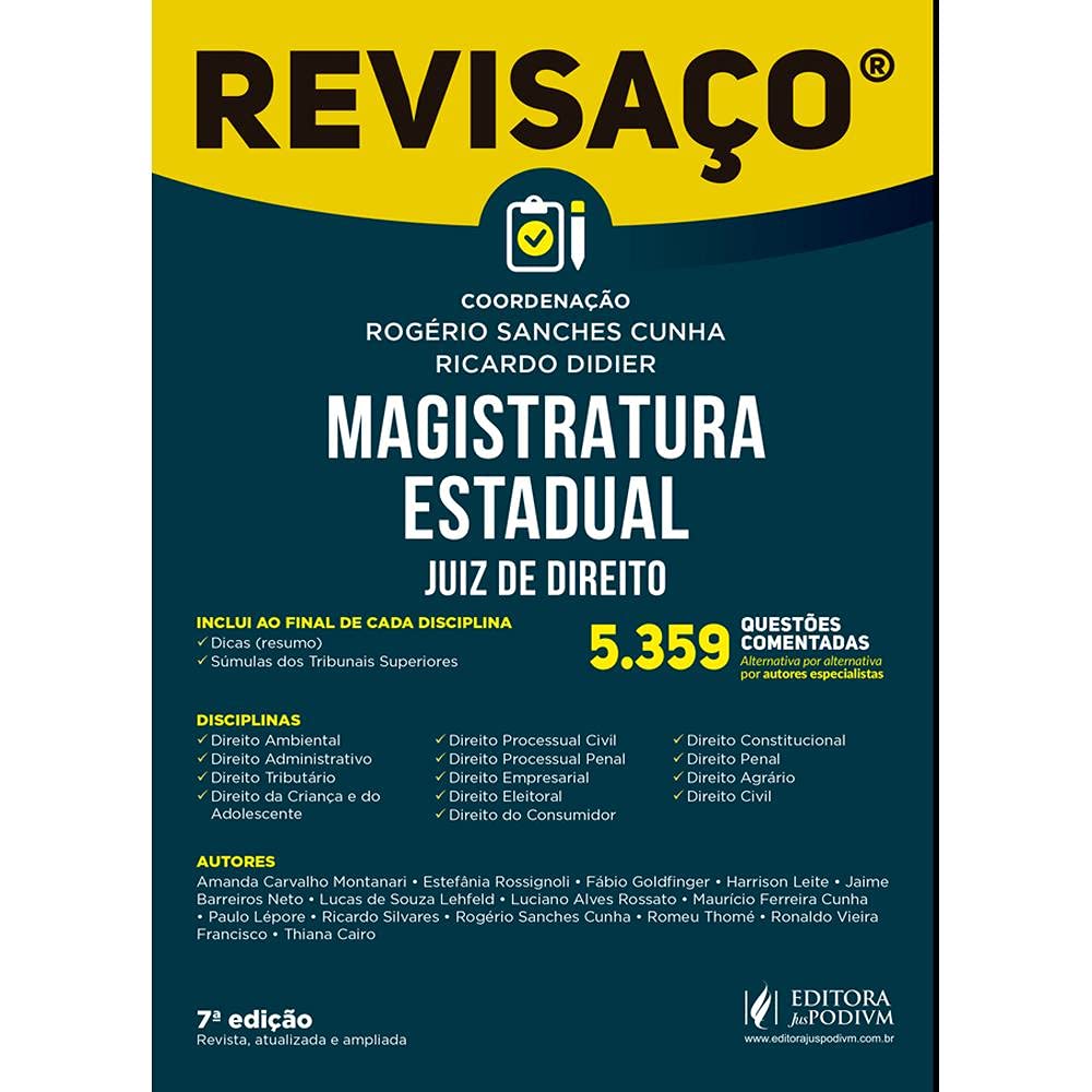 Magistratura Estadual: Juiz de Direito - 5.359 Questões Comentadas, Alternativa por Alternativa por Autores Especialistas. 2 Tomos baixar o livro de graça