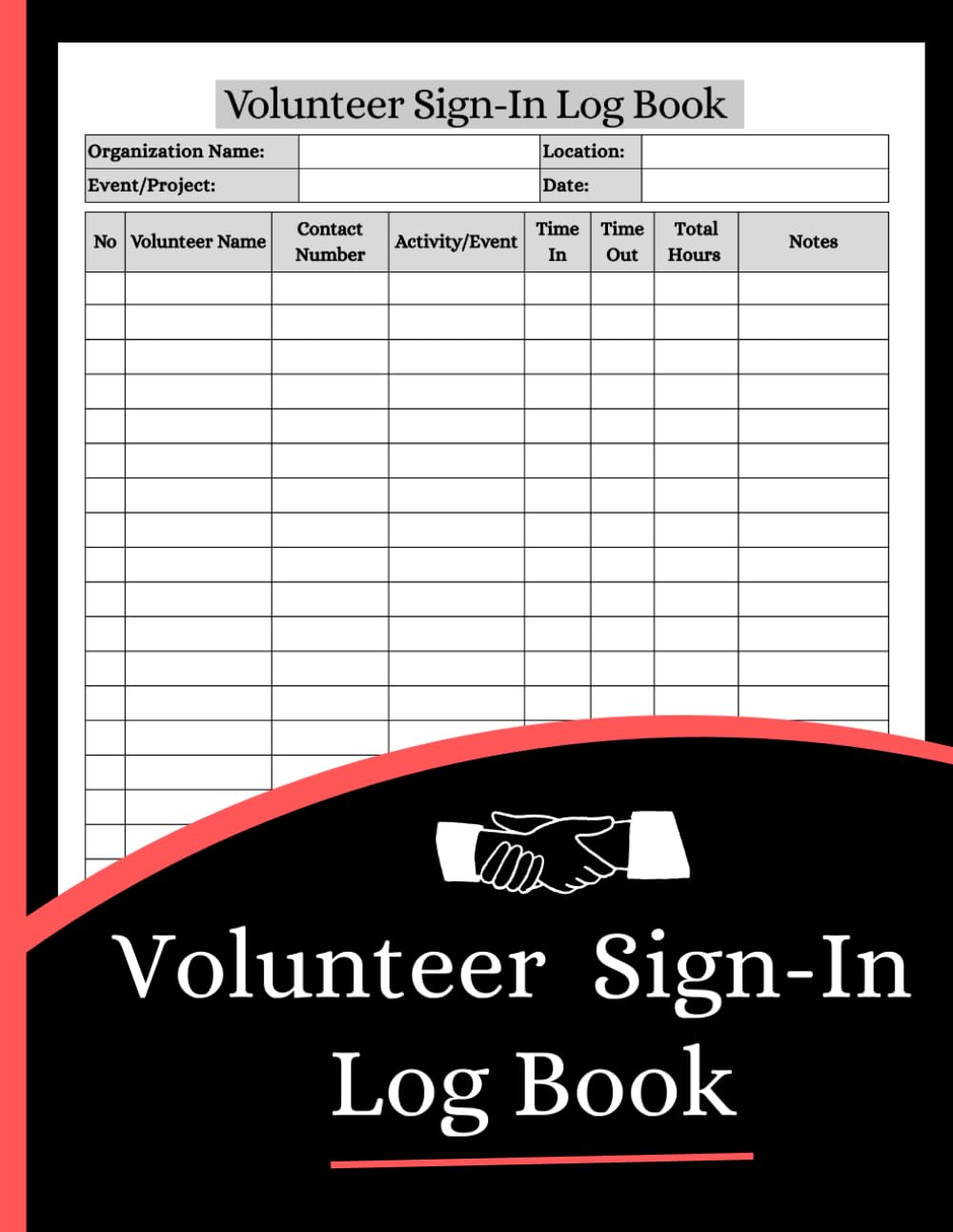 Volunteer Sign-In Log Book (8.5 x 11 Inches): Volunteer Attendance Record, Event Check-In & Service Tracking Journal baixar o livro de graça