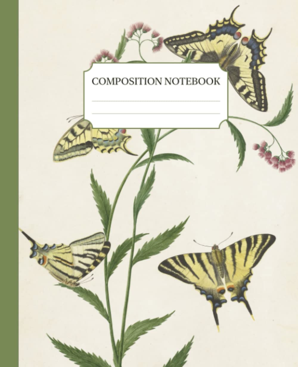 ler totalmente Composition Notebook: Aesthetic Vintage Butterfly Illustration for Writing and Note Taking | College Ruled, 7.5 x 9.25, 120 Pages, Green | For Insect... Biology Students, and Entomology Enthusiast