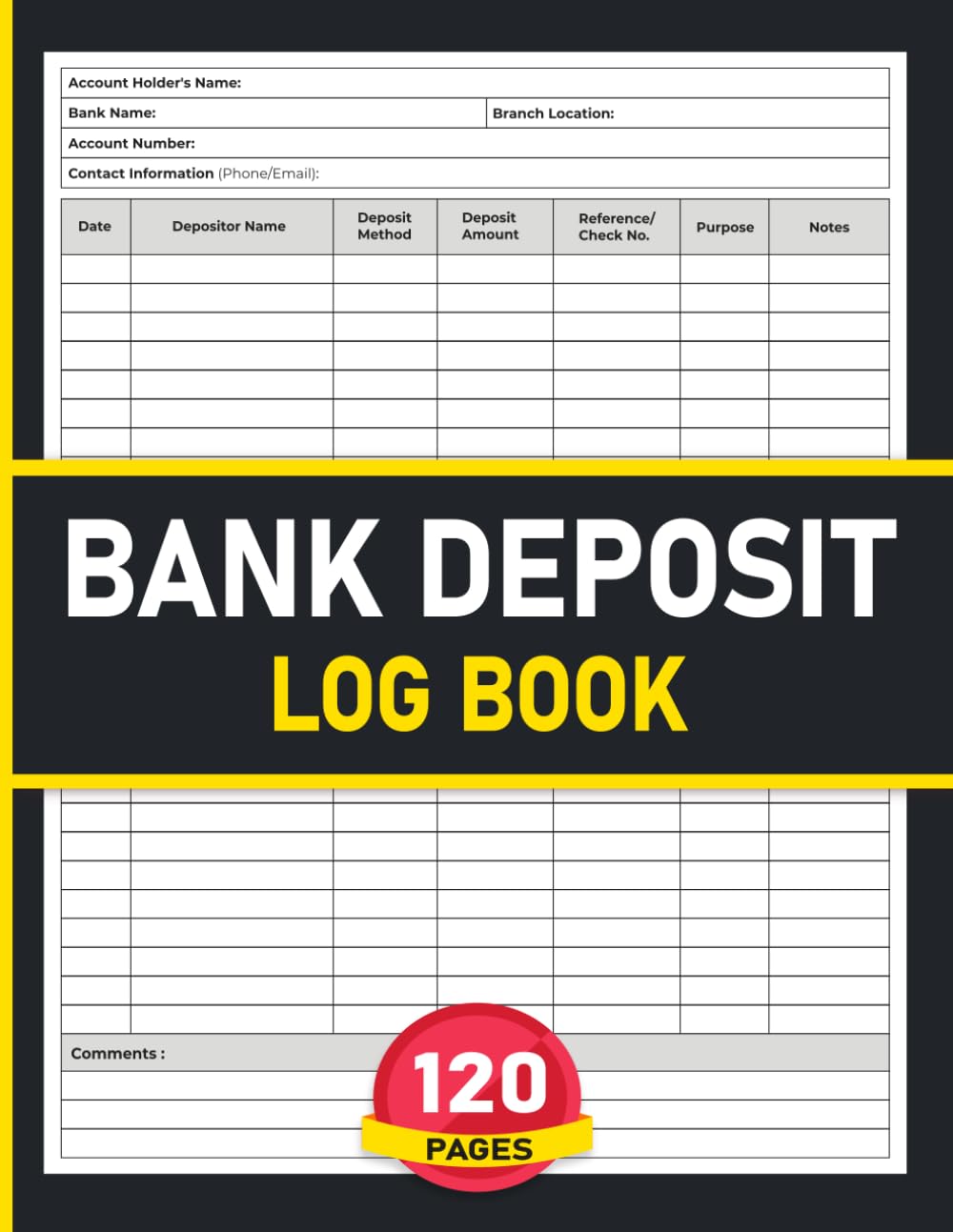 Bank Deposit Logbook: Banking Tracker to Monitor and Record Deposits Details | 120 Pages. baixar livro de graça