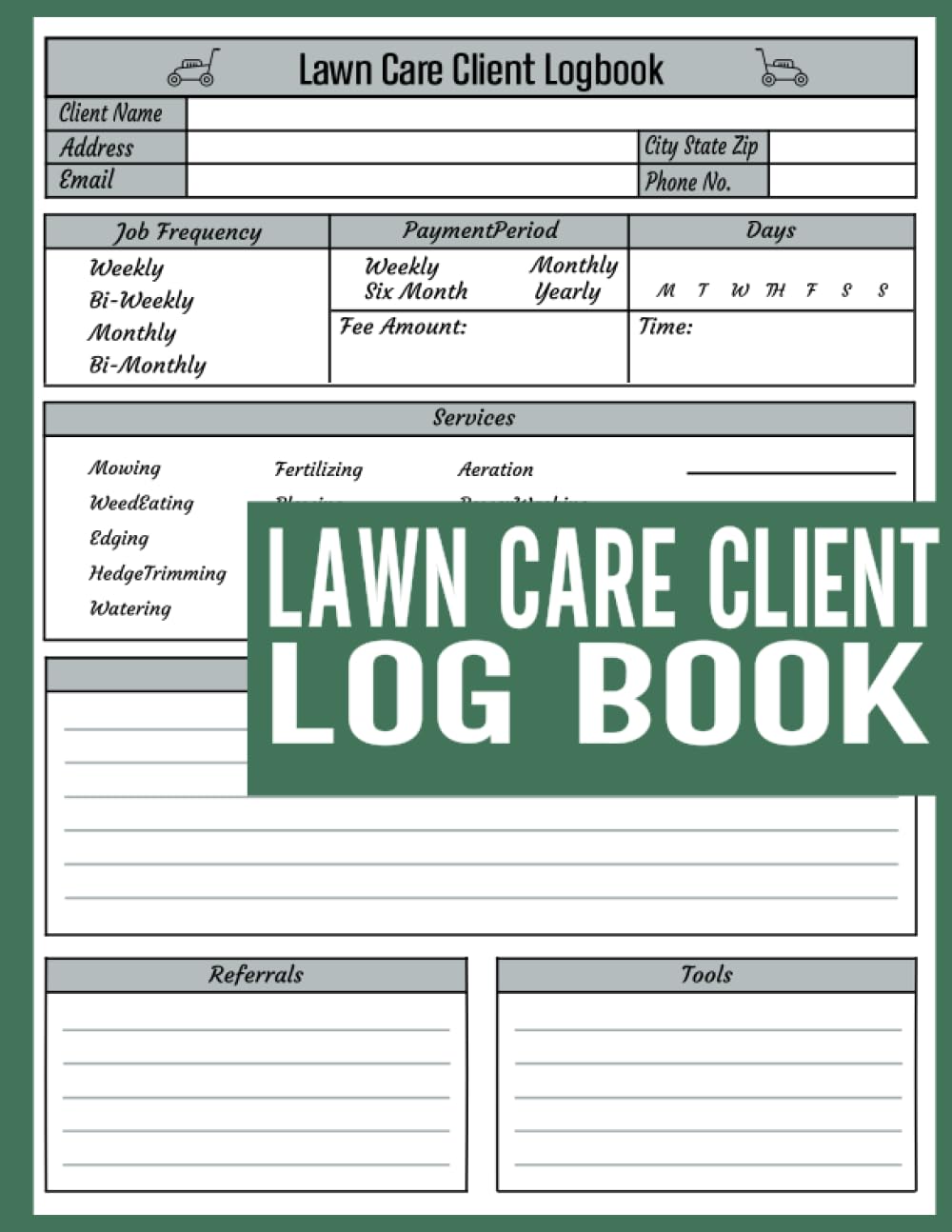 lawn care client log book: Enhance Your Lawn Care Services -Track And Keep Record Of Your Client's... For Lawn Care Businesses 120 pages...Landscape Appointment Logbook for 110 Clients. baixar livro de graça