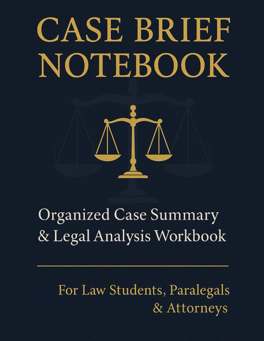 Case Brief Notebook – Organized Case Summary & Legal Analysis Log for Law Students, Paralegals & Attorneys: Track Facts, Issues, Holdings, Reasoning &... Prep Workbook | Large 8.5x11” Case Brief Log baixar livro de graça