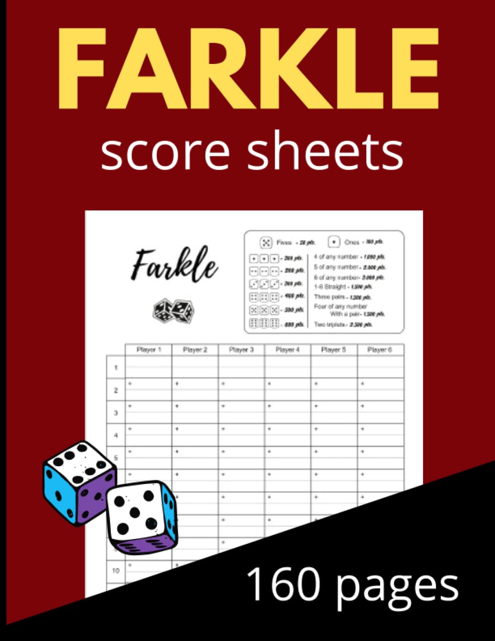 Farkle Score Sheets: 160 Farkle Dice Game for Scorekeeping | Farkle Score Pads | Farkle Score Cards baixar livro de graça