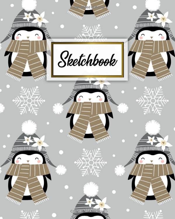 Sketchbook: Awesome Snowflakes Workbook & Notebook for Class, Work or Home Use | Journal Book for Drawing, Sketching, Painting or Writing | Cute Winter Penguin Pattern baixar livro de graça