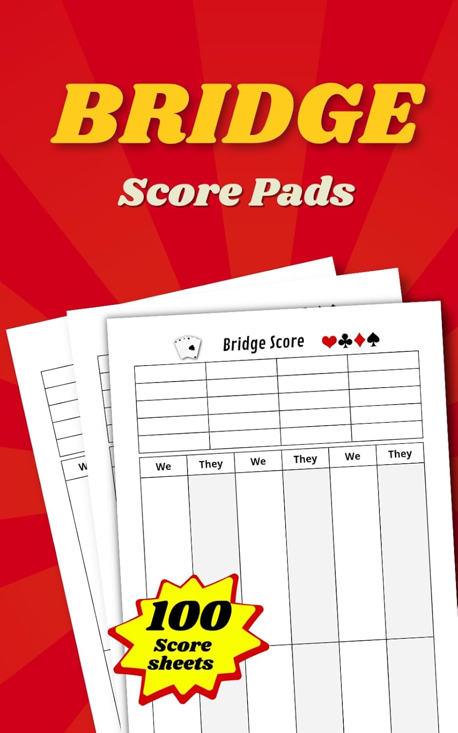 ler totalmente Bridge Score Pads Your Essential Tool for Organized and Enjoyable Games: Never Lose Count Again with 100 High-Quality Sheets in Convenient 5x8 inch... Book | Score Cards Game | Record Keeper Book
