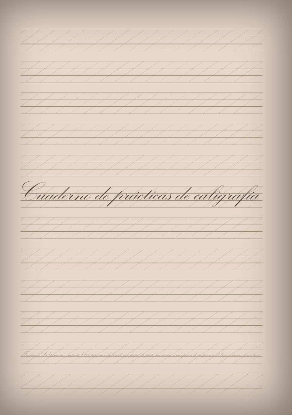 ler totalmente Cuaderno de prácticas de caligrafía tamaño A5 (tamaño compacto) 200 páginas, elaborado con papel de pasta mecánica, una opción de impresión de baja emisión de carbono (Spanish Edition)